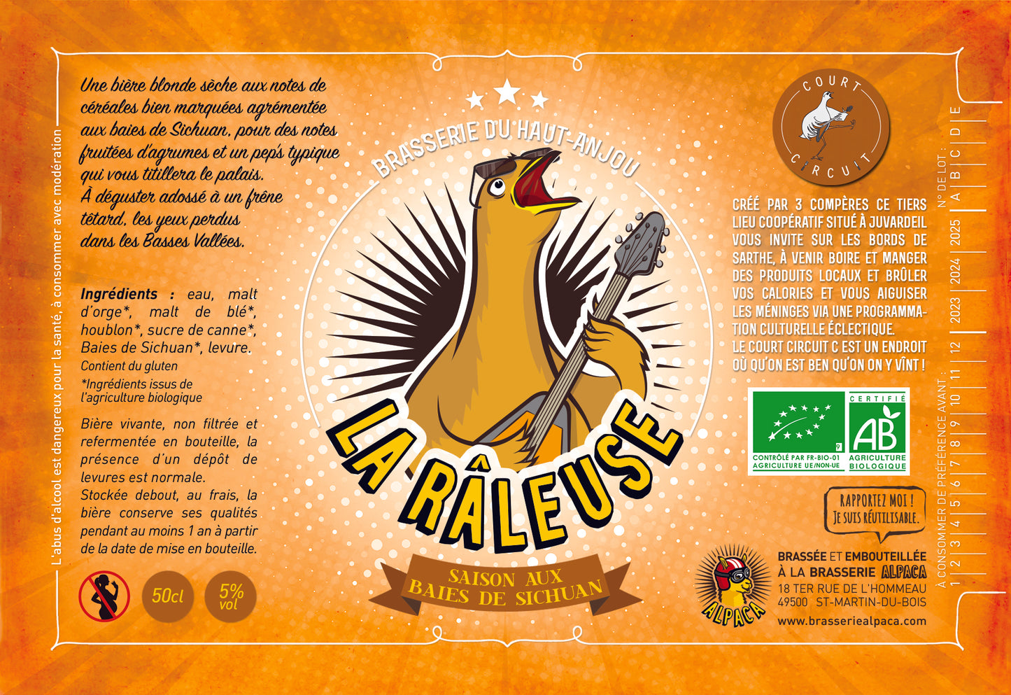 Bière La Raleuse Bouteille 50cL