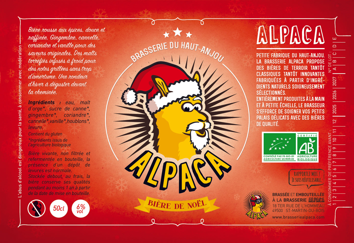 Bière Noël Bouteille 50cL